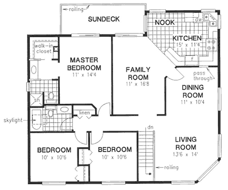 Main Floor Plan for House Plan #136419