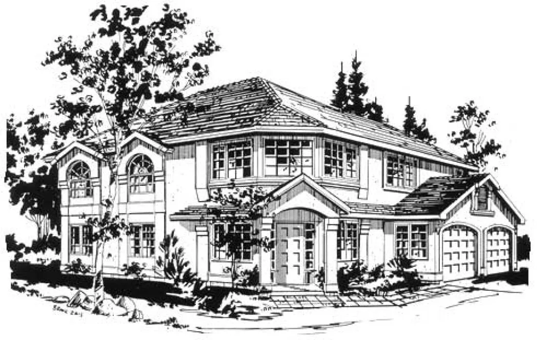 Full Rendering for House Plan #136419