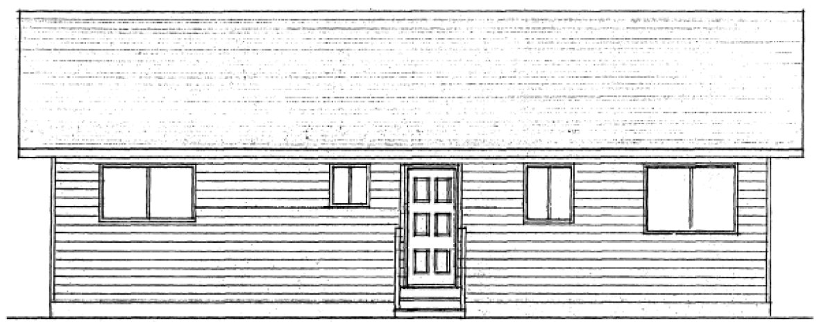 Rear Elevation for House Plan #222175