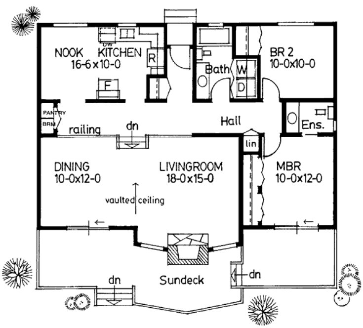 Main Floor Plan for House Plan #222175
