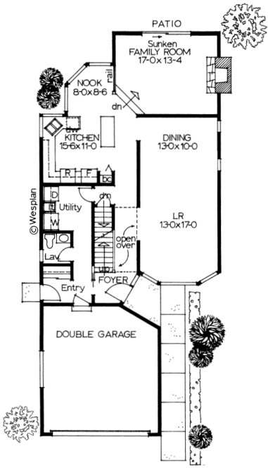 Main Floor Plan for House Plan #200849