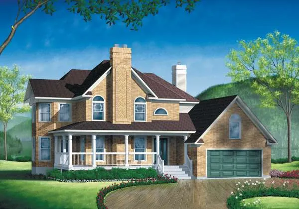 Full Rendering for House Plan #177254