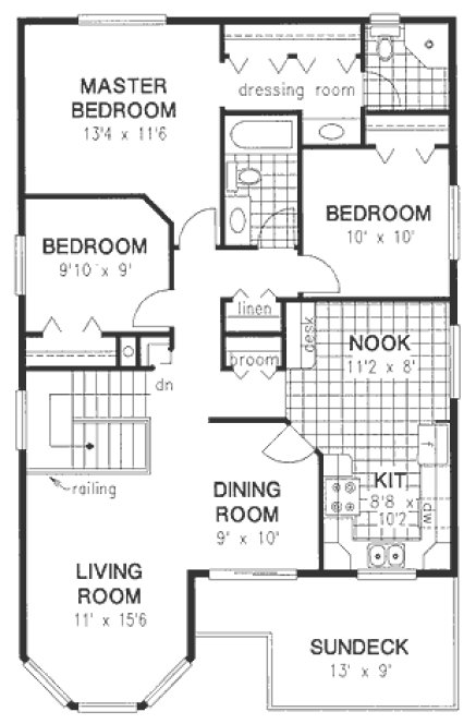 Main Floor Plan for House Plan #137419
