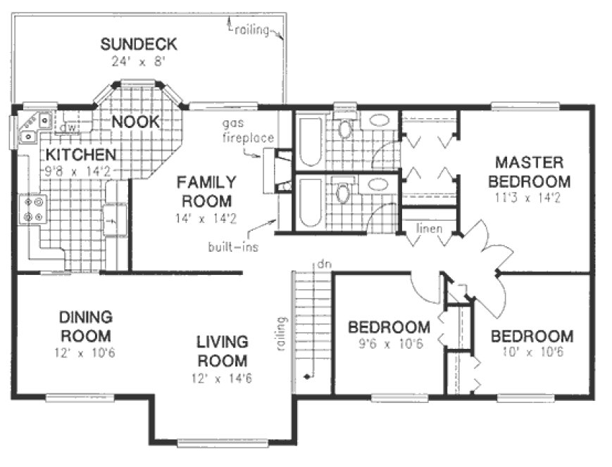 Main Floor Plan for House Plan #139419