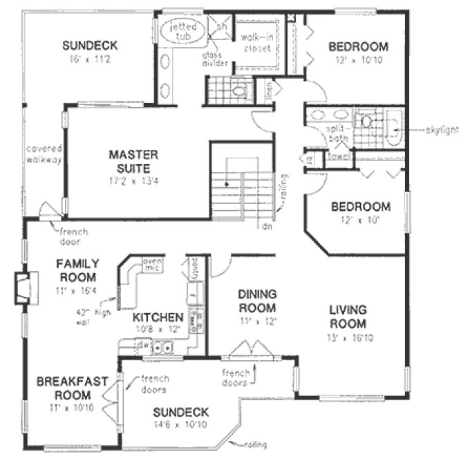 Main Floor Plan for House Plan #132619