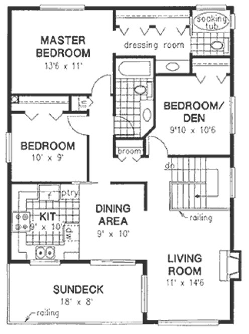 Main Floor Plan for House Plan #134719