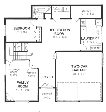 Basement Plan for House Plan #133029