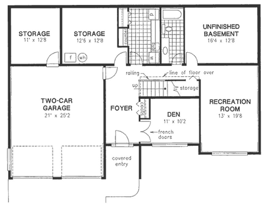 Basement Plan for House Plan #135029