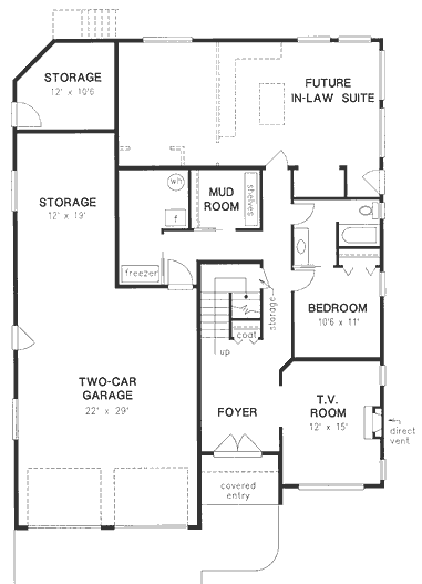 Basement Plan for House Plan #133129