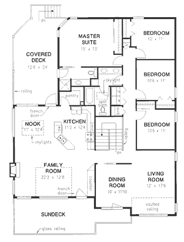 Main Floor Plan for House Plan #133129