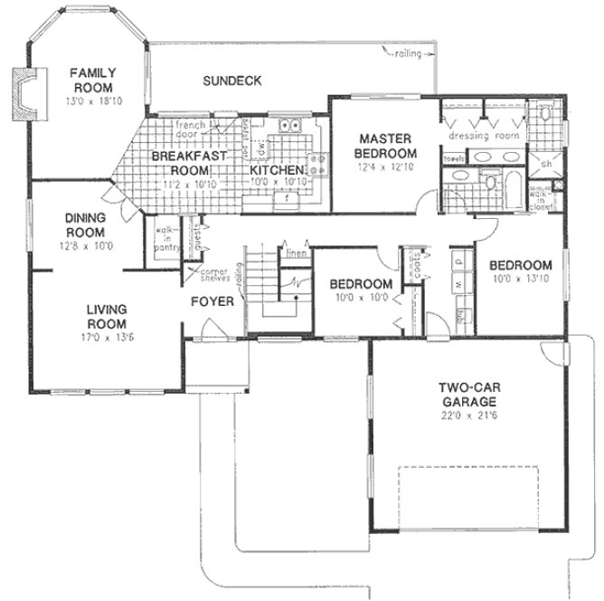 Main Floor Plan for House Plan #136209