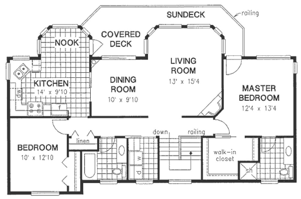 Main Floor Plan for House Plan #134129