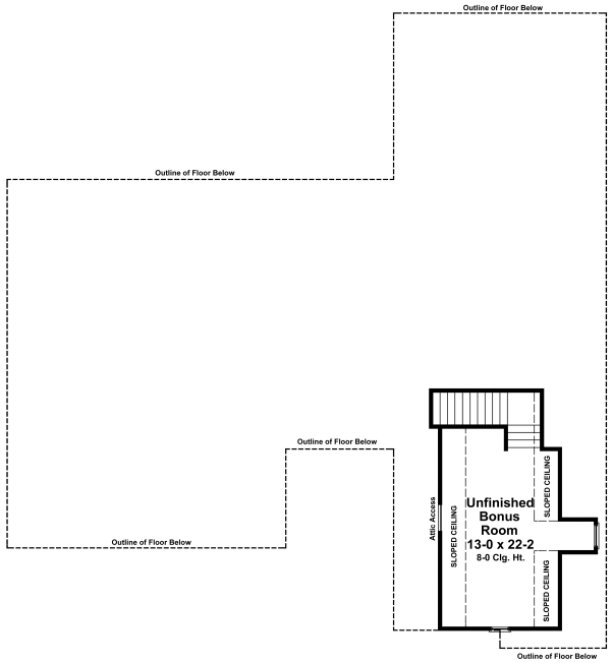 Attic Plan for House Plan #210522