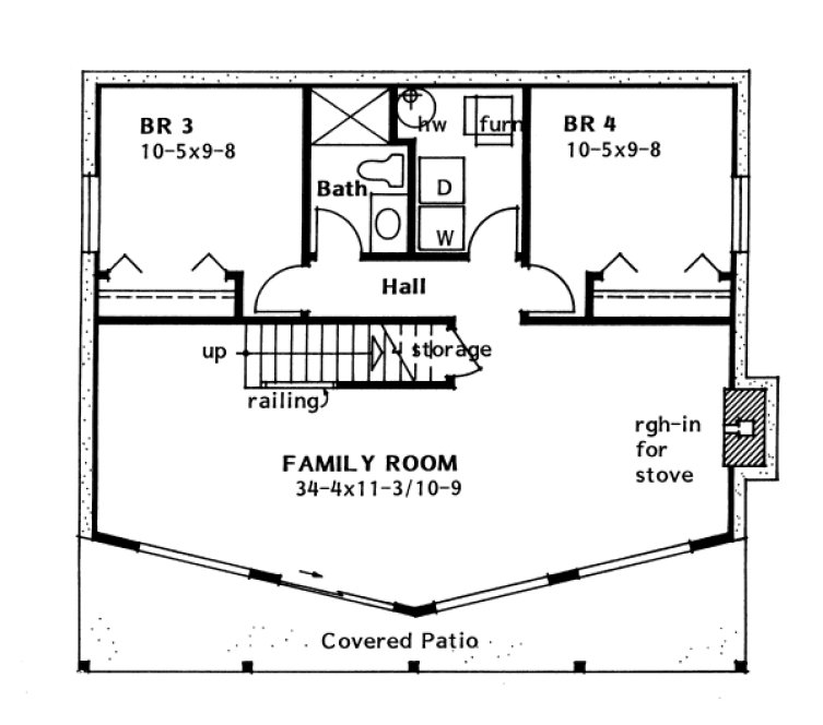 Basement Plan for House Plan #201145