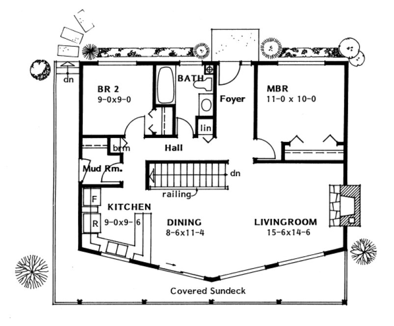 Main Floor Plan for House Plan #201145