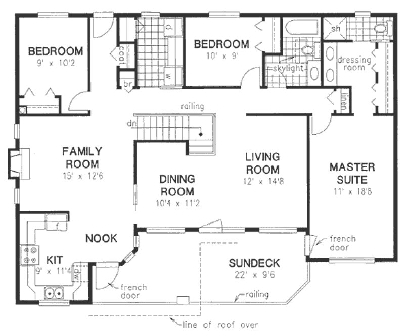 Main Floor Plan for House Plan #130329