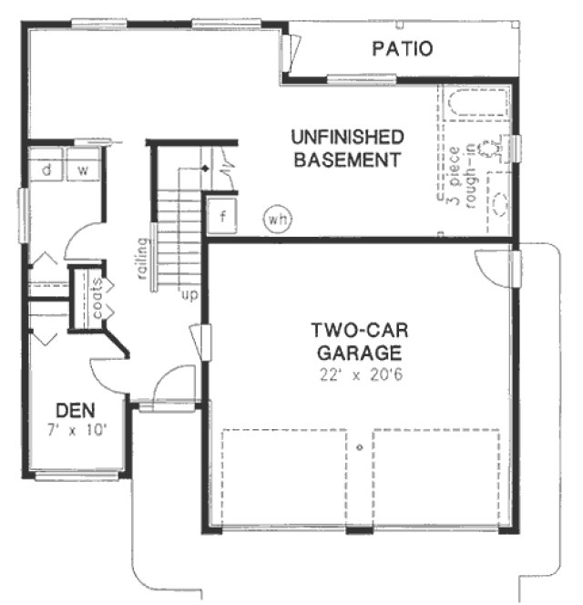 Basement Plan for House Plan #133329