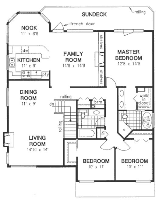Main Floor Plan for House Plan #132429