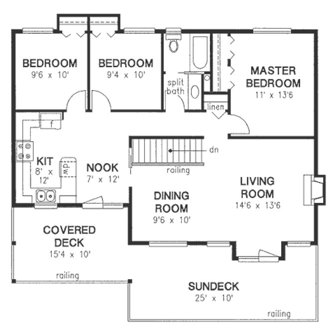 Main Floor Plan for House Plan #137629