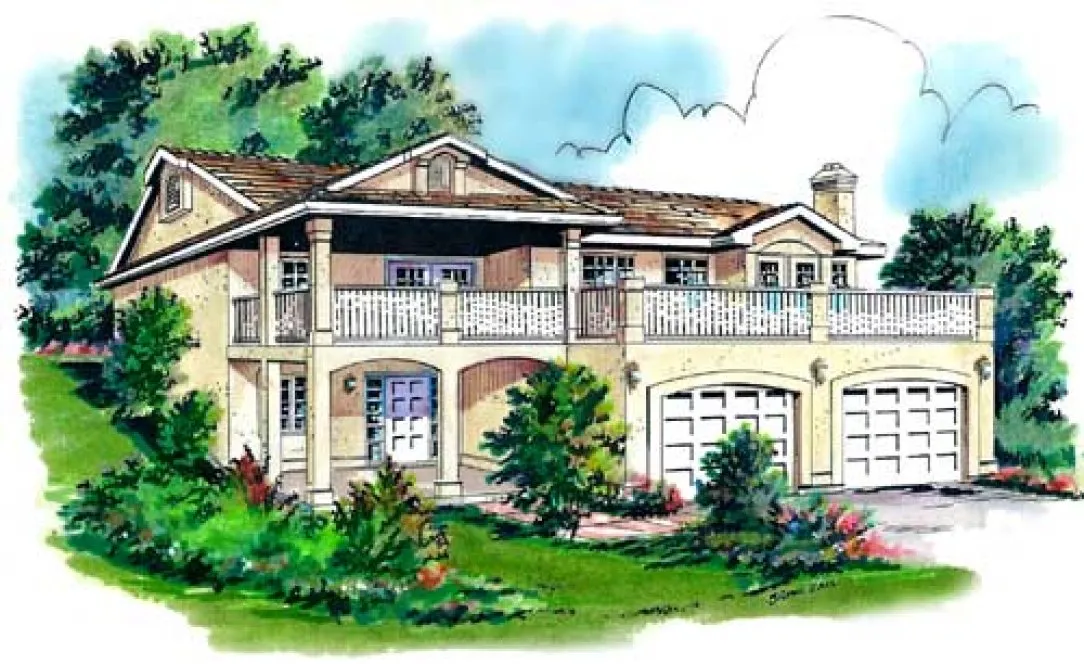 Full Rendering for House Plan #137629