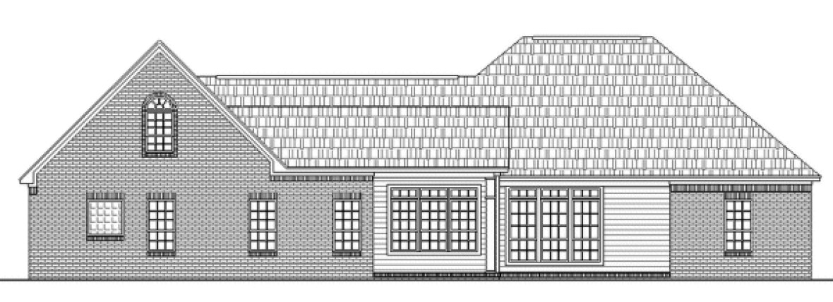Rear Elevation for House Plan #211522