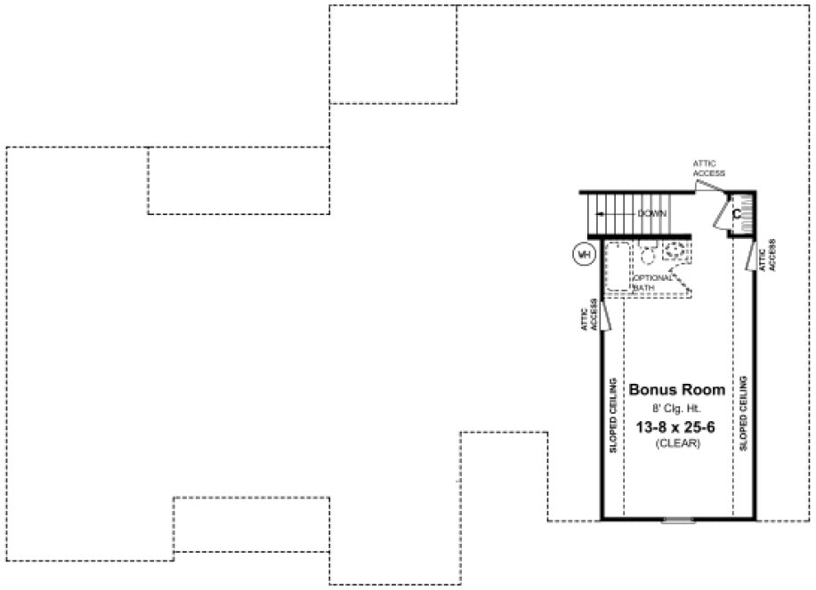 Attic Plan for House Plan #211522