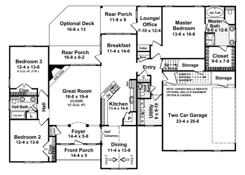 Main Floor Plan for House Plan #211522
