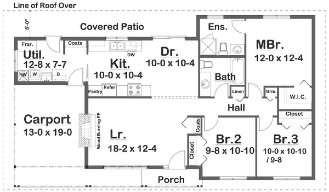 Main Floor Plan for House Plan #200299