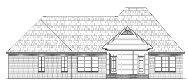 Rear Elevation for House Plan #210532