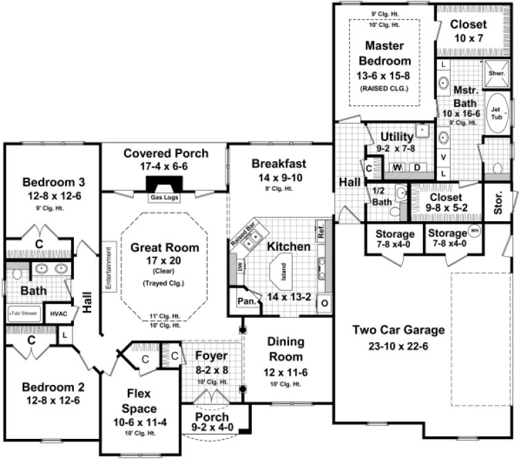 Main Floor Plan for House Plan #210532