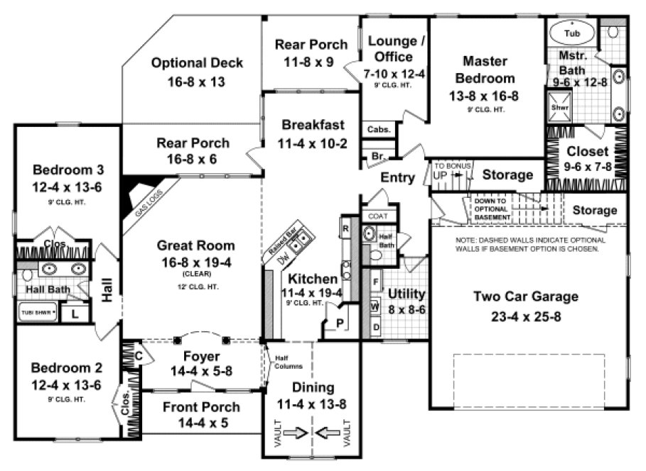 Main Floor Plan for House Plan #212522