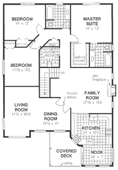 Main Floor Plan for House Plan #137139