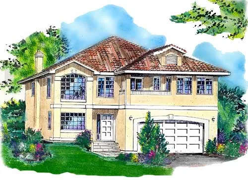 Full Rendering for House Plan #137139
