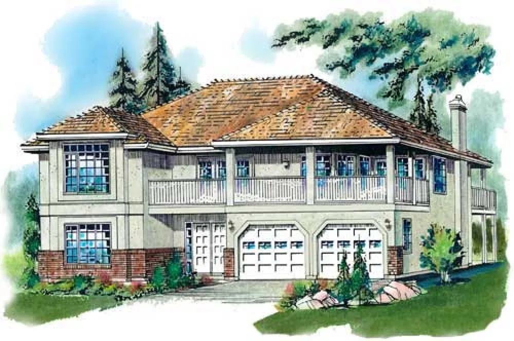 Full Rendering for House Plan #130449