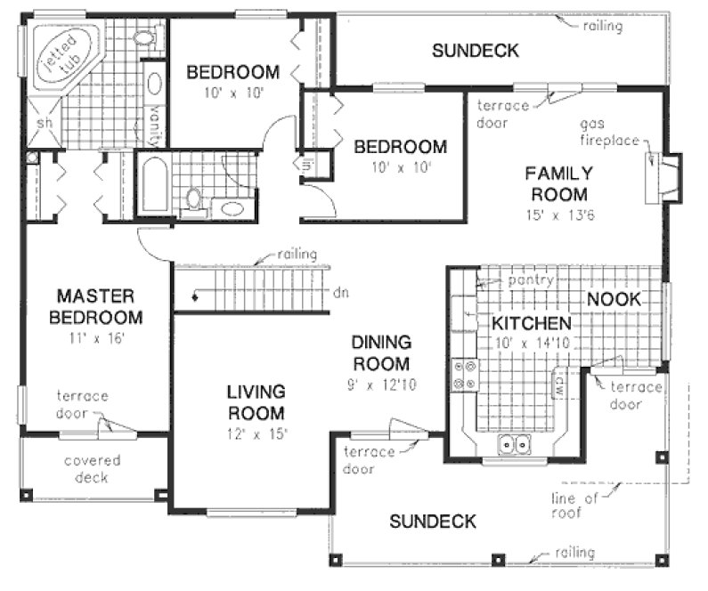 Main Floor Plan for House Plan #132449