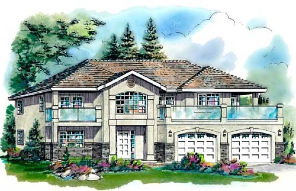 Full Rendering for House Plan #132449