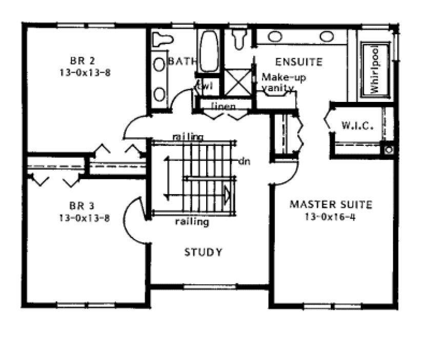 Second Floor Plan for House Plan #224201