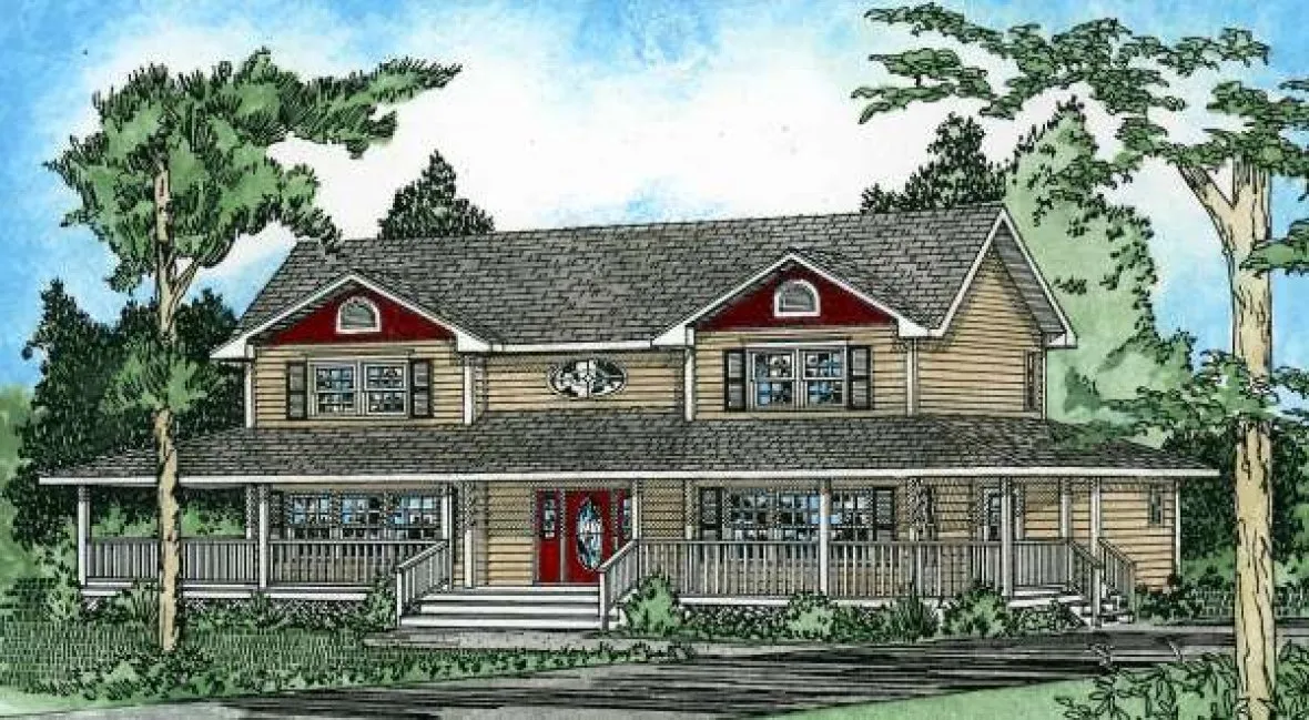 Full Rendering for House Plan #224201