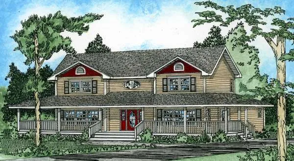 Full Rendering for House Plan #224201