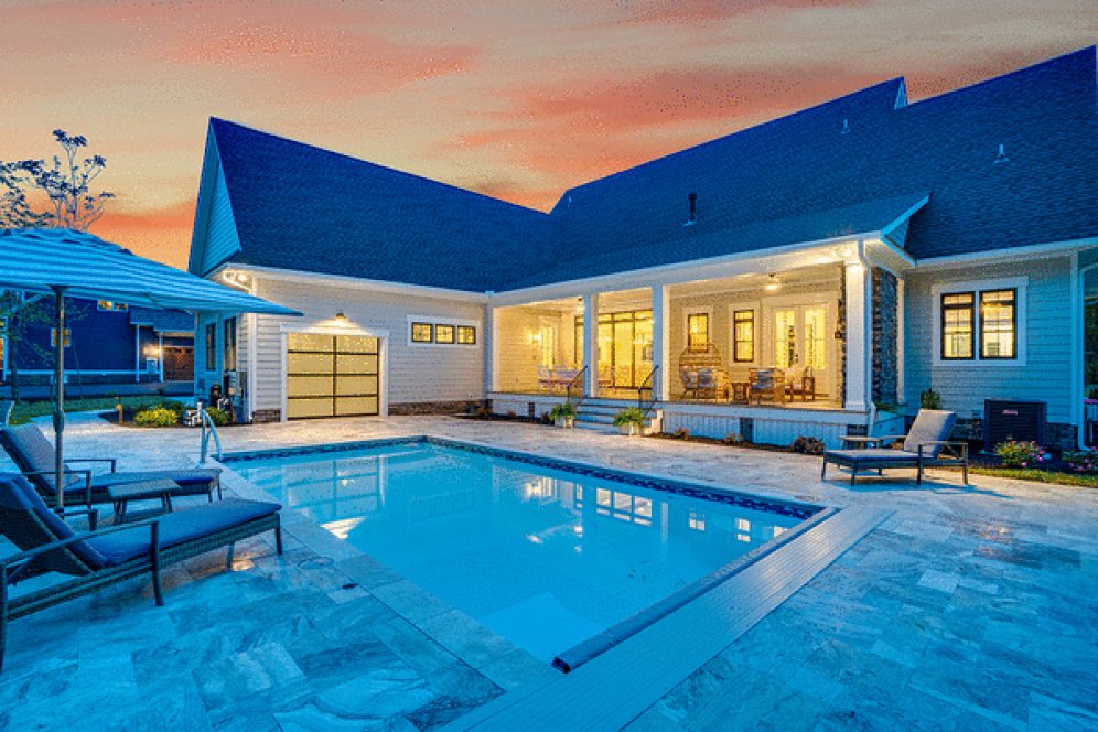 Rear Elevation for House Plan #282593