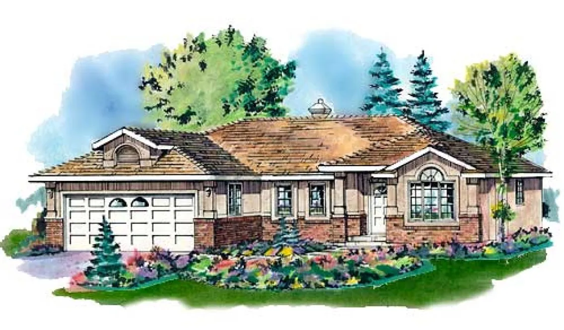 Full Rendering for House Plan #130013
