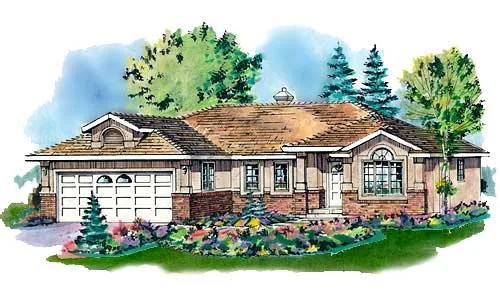 Full Rendering for House Plan #130013