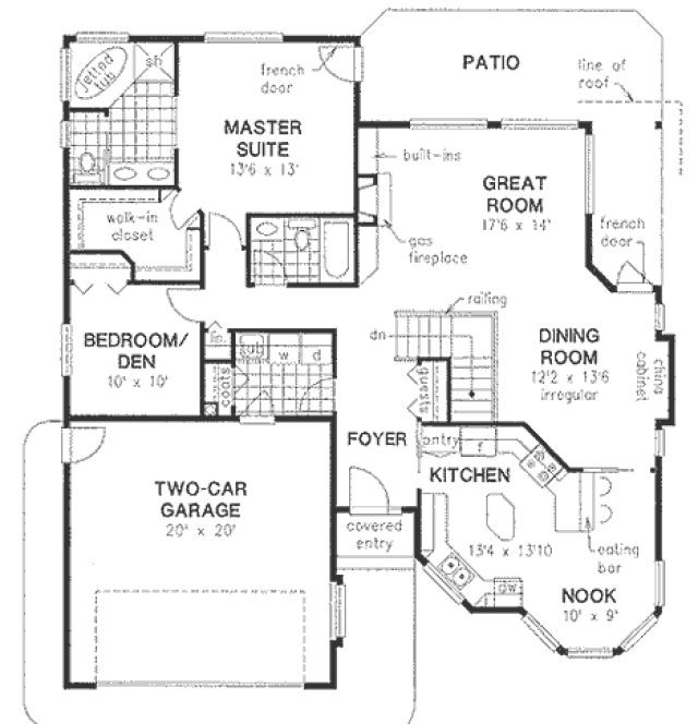 Main Floor Plan for House Plan #130113