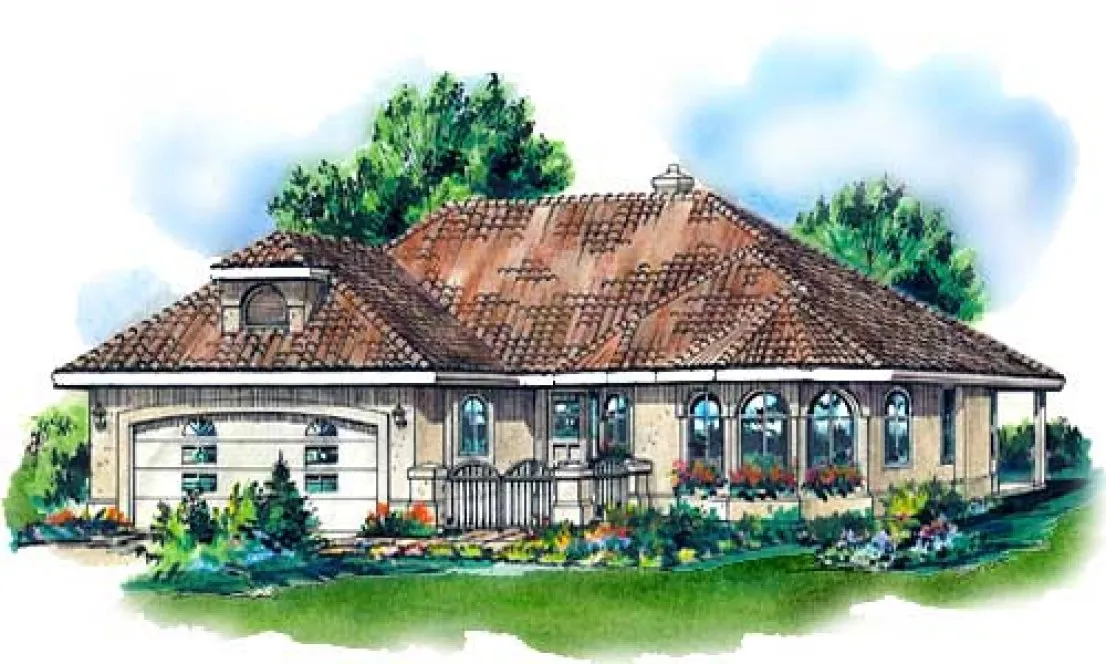 Full Rendering for House Plan #130113