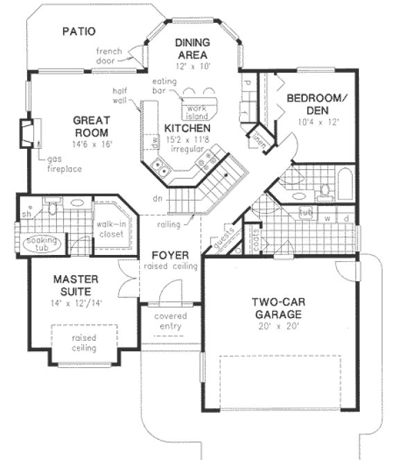 Main Floor Plan for House Plan #131113