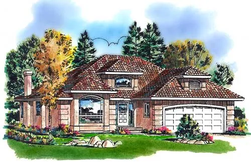 Full Rendering for House Plan #131113