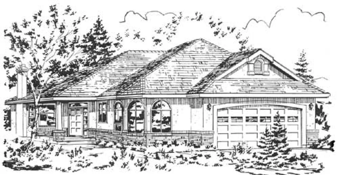 Full Rendering for House Plan #132113