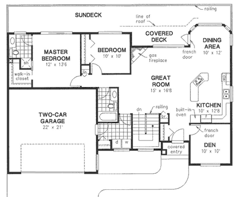 Main Floor Plan for House Plan #131213