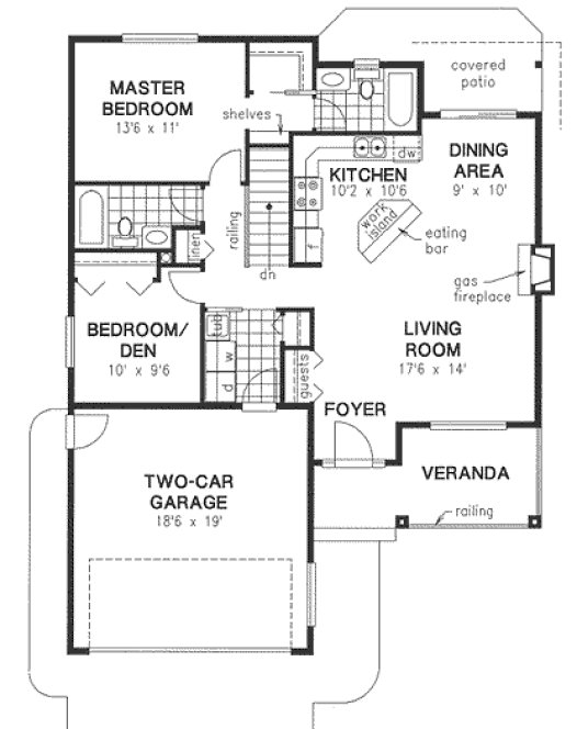 Main Floor Plan for House Plan #133213