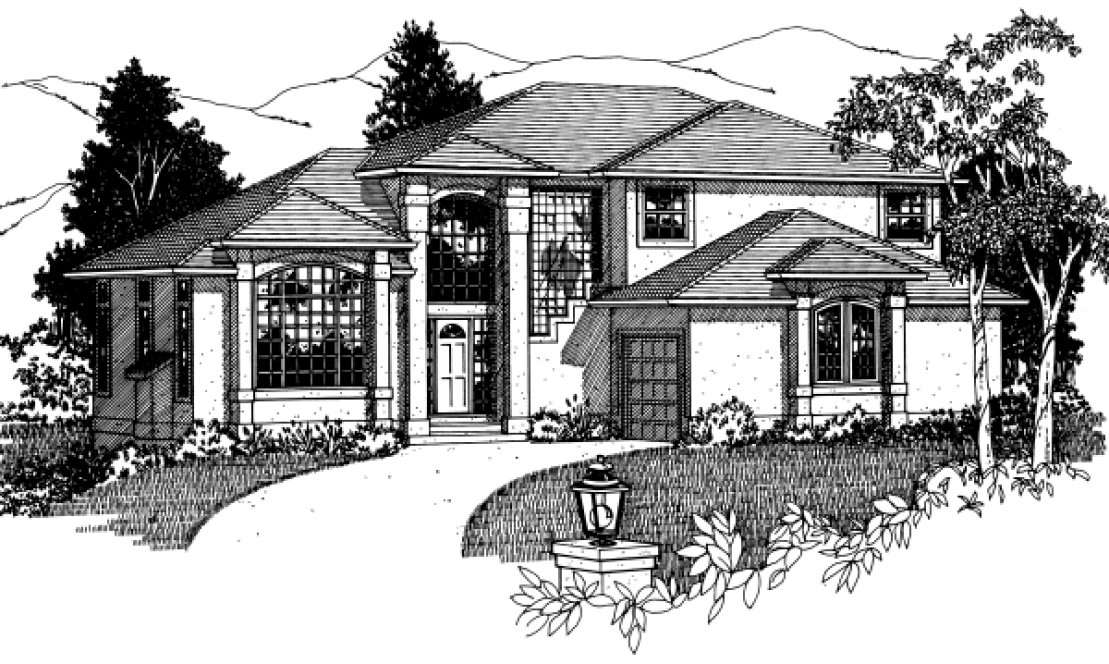Full Rendering for House Plan #201446